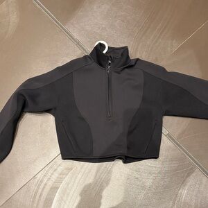 Lululemon Black Cropped Quarter-Zip Jacket